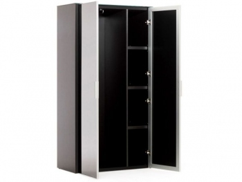 Gala шкаф гардероб 2 двери цвет черный