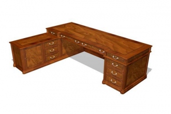 ART MOBLE: стол руководителя с 10 ящиками левый