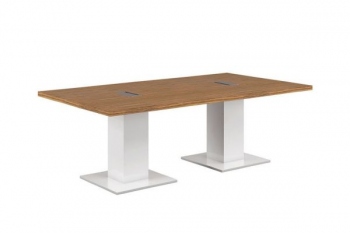 Стол для заседаний KYU (зебрано/белый глянец) (Производство Китай)