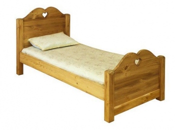 Кровать LIT COEUR 90 спальное место 90 х 200 см, с сердцем из массива сосны Pin magic