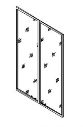 Двери шкафа средние с алюминевыми профелями Next 9520А